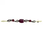 Victorian silver and gold ruby and diamond brooch