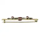 Victorian silver and gold ruby and diamond brooch
