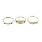 Three 9ct gold diamond rings