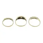Three 9ct gold diamond rings