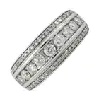 18ct gold diamond three-row dress ring