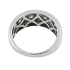 18ct gold diamond three-row dress ring