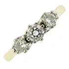 18ct gold diamond three-stone ring