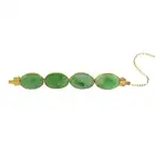 Jade four-stone brooch