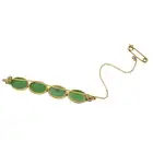 Jade four-stone brooch