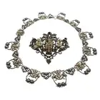 Set of Victorian Gothic revival jewellery