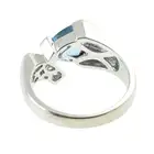Topaz & diamond crossover dress ring