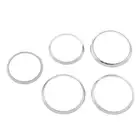 Five stainless steel bezels