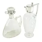 Victorian silver mounted claret jug & later wine ewer (2)