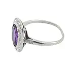 Early 20th century amethyst and diamond ring