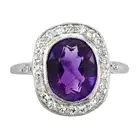 Early 20th century amethyst and diamond ring