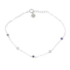 18ct gold sapphire & diamond spacer bracelet