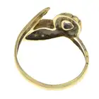 Sapphire & colourless gem snake ring