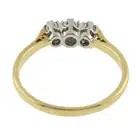 Mid 20th century diamond three-stone ring
