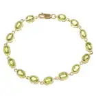 9ct gold peridot bracelet