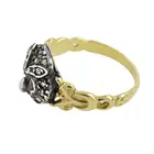 Diamond and ruby owl ring