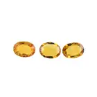 Three oval-shape orange sapphires, 5.72ct