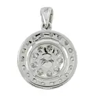 18ct gold diamond cluster pendant