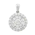 18ct gold diamond cluster pendant