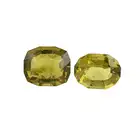 Two fancy-shape greenish-yellow feldspar, 30.54ct