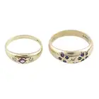 Two 9ct gold gem-set rings