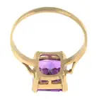 9ct gold synthetic sapphire single-stone ring