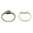 Two 9ct gold gem & diamond rings