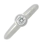 Platinum diamond single-stone ring