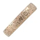 Late Victorian 9ct gold engraved band ring