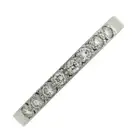 Palladium diamond half eternity ring