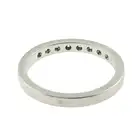 Palladium diamond half eternity ring