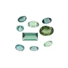 Vari-shape & hue tourmalines, 6.30ct