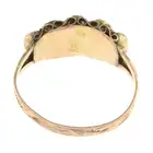 Edwardian 9ct gold opal & colourless gem ring