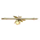 Early 20th century peridot & seed pearl fly brooch
