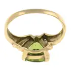9ct gold peridot & diamond ring