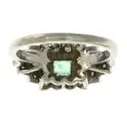 Mid 20th century emerald & diamond dress ring