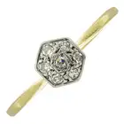 Mid 20th century diamond cluster ring