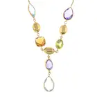 9ct gold gem-set necklace