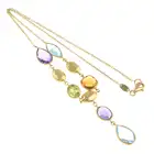 9ct gold gem-set necklace