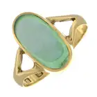 Late 19th century 18ct agate single-stone ring