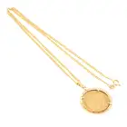 9ct gold mounted sovereign pendant & chain