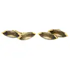 18ct gold smoky quartz cufflinks