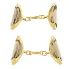 18ct gold smoky quartz cufflinks