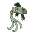Mid 20th century enamel fish brooch, by Hans Myhre