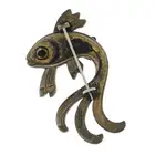 Mid 20th century enamel fish brooch, by Hans Myhre