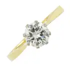 18ct gold diamond single-stone ring