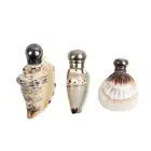 Three Victorian shell form scent bottles