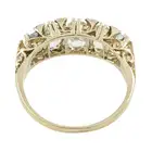 9ct gold aquamarine & diamond dress ring