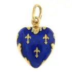 Enamel heart pendant, by Faberge