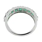 18ct gold emerald and diamond ring